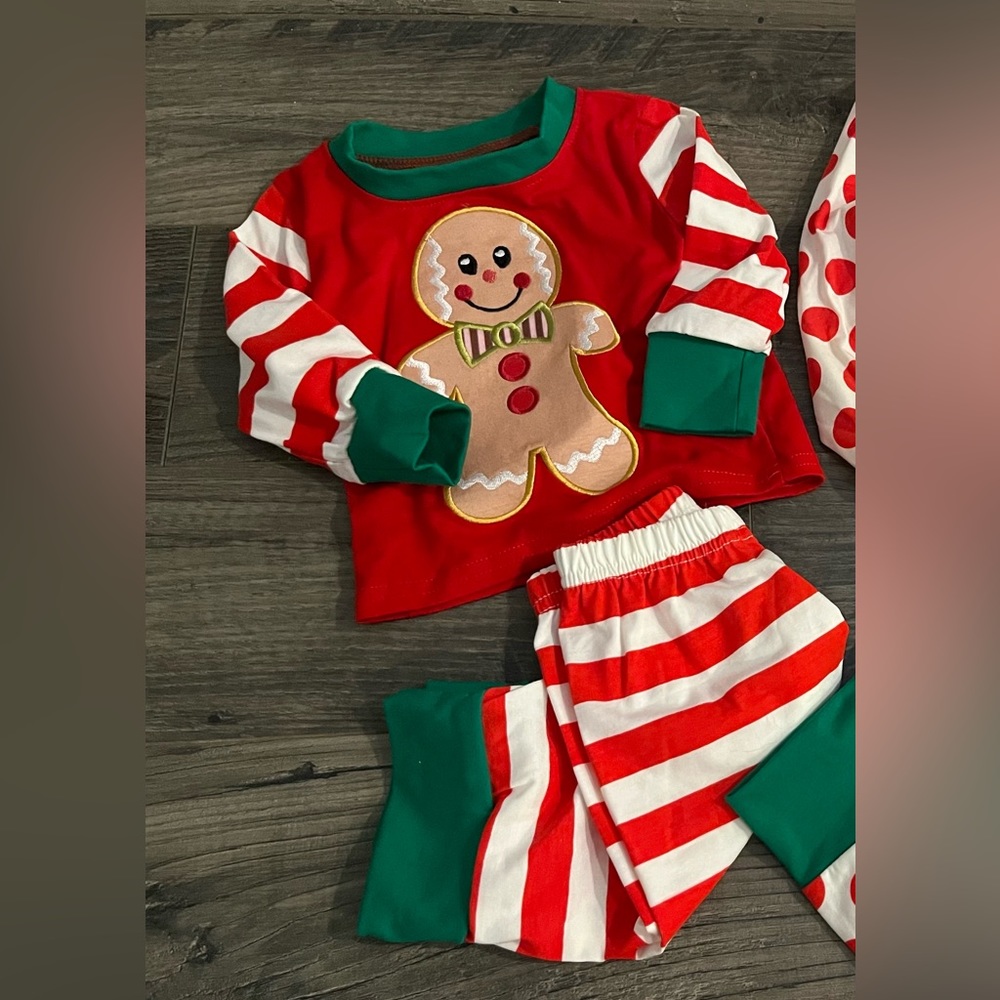 EGB Gingerbread Pajamas. 3/6m